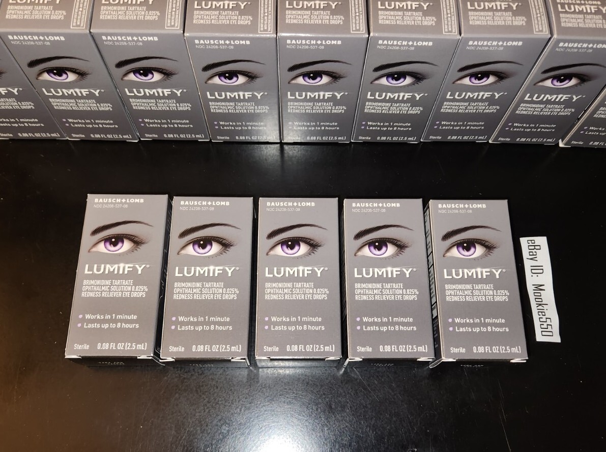 EXP 07/2025+! 5 Box Lot LUMIFY 0.08 oz (2.5mL) Redness Reliever Eye Drops
