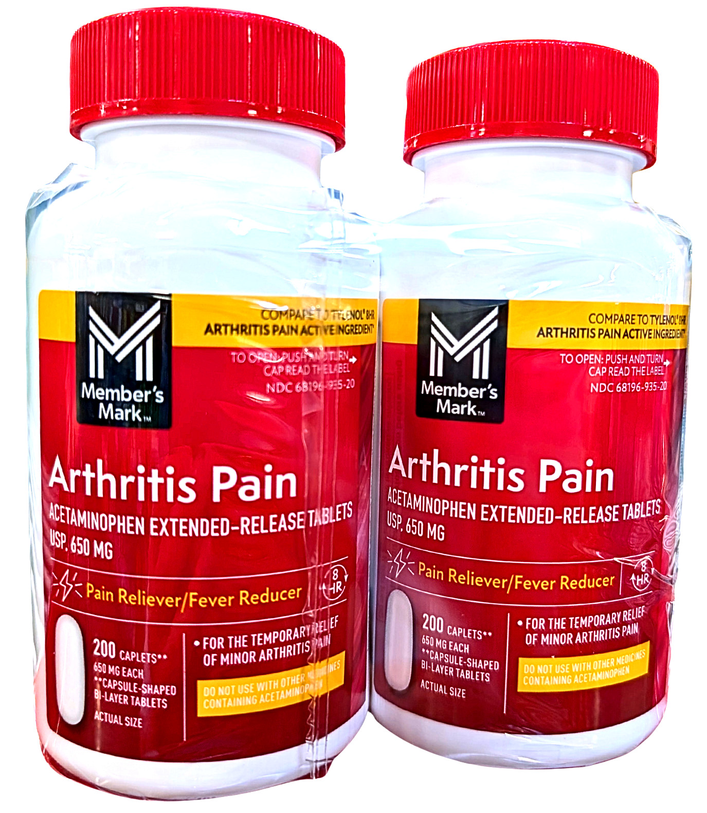 Member’s Mark Arthritis Pain Extended Release Tablets 650 mg 200 Ct 2 Pk ED02/28