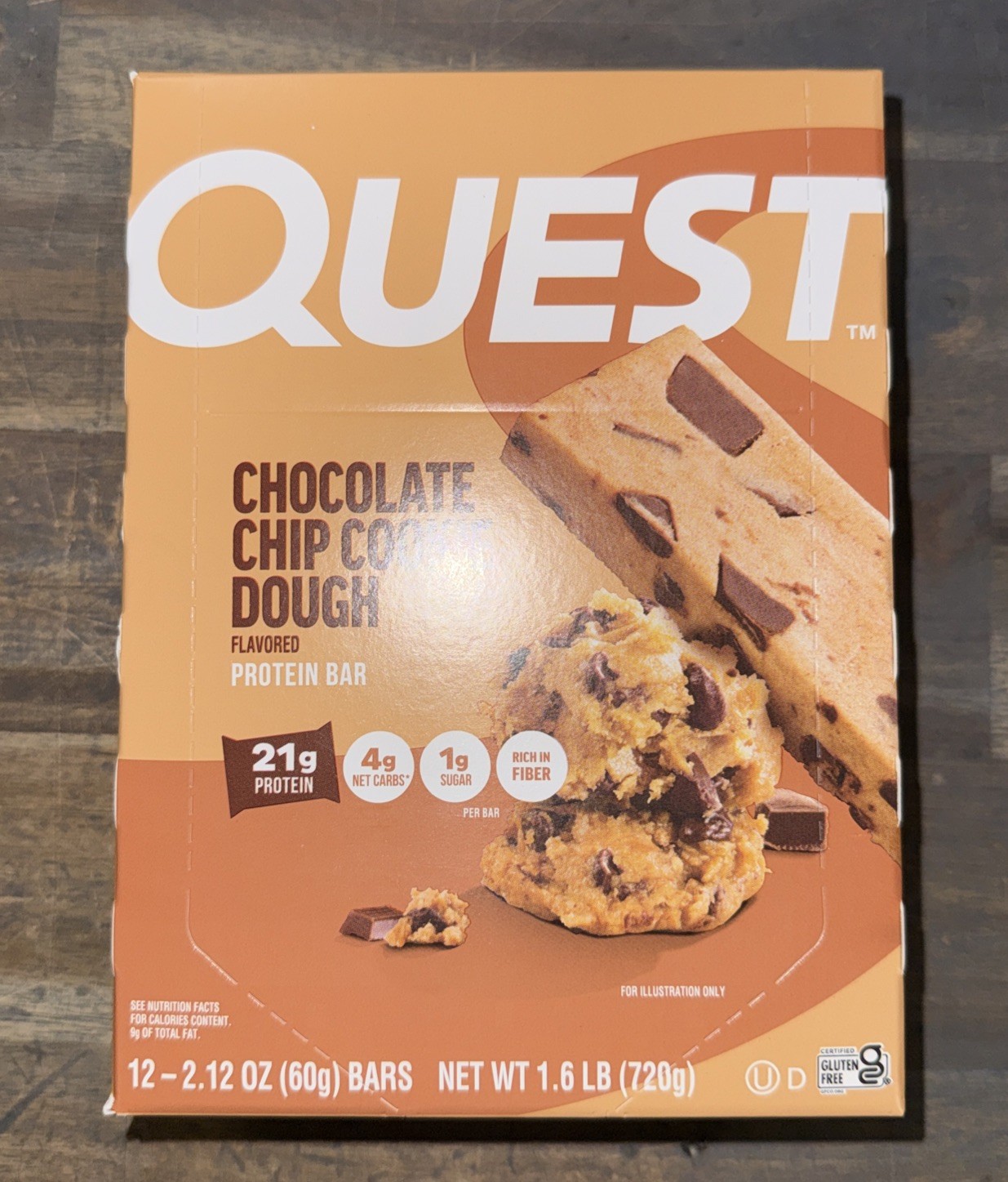Quest Nutrition Chocolate Chip Cookie Dough Protein Bars – 12 Piece…