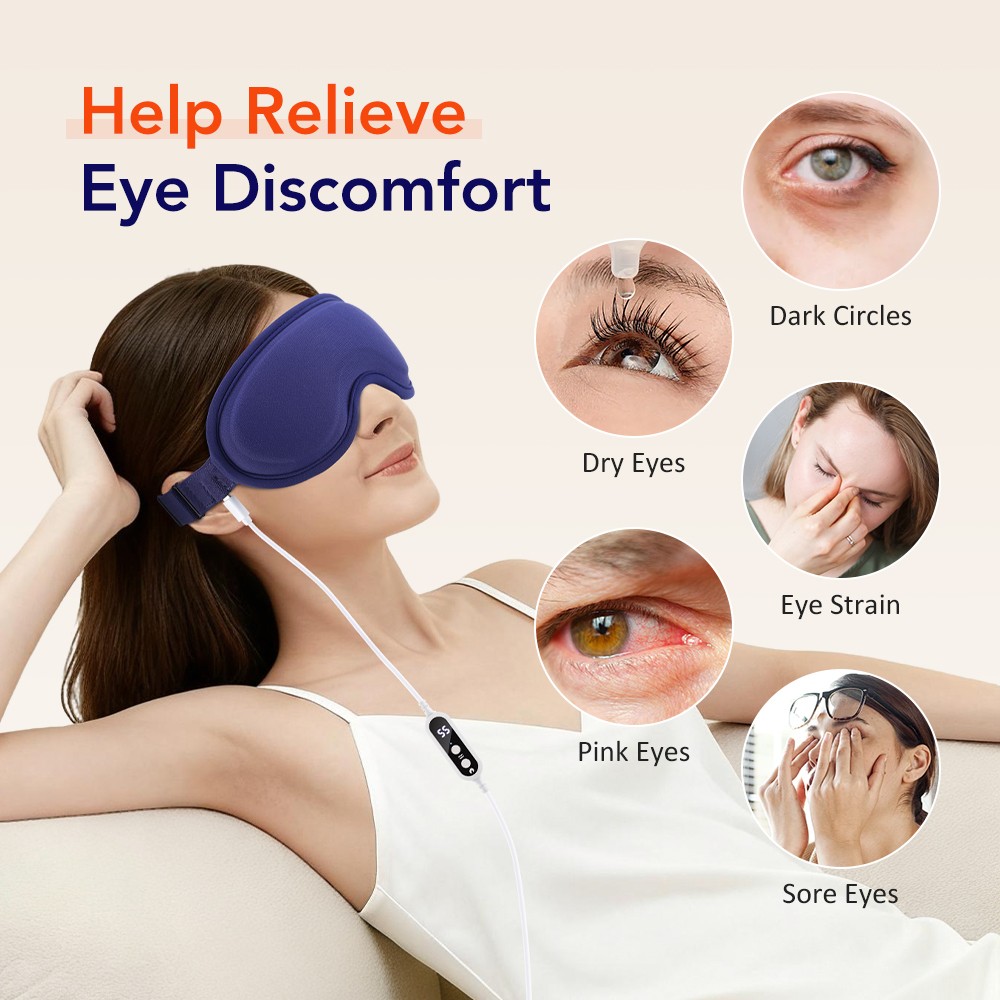 Electric Heated Eye Mask – Warm Compress for Dry Eyes, Blepharitis & Stye Relief