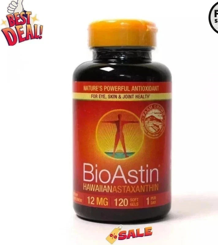 BioAstin Hawaiian Astaxanthin 12 mg Supplement 120 Soft Gels – 10/2027