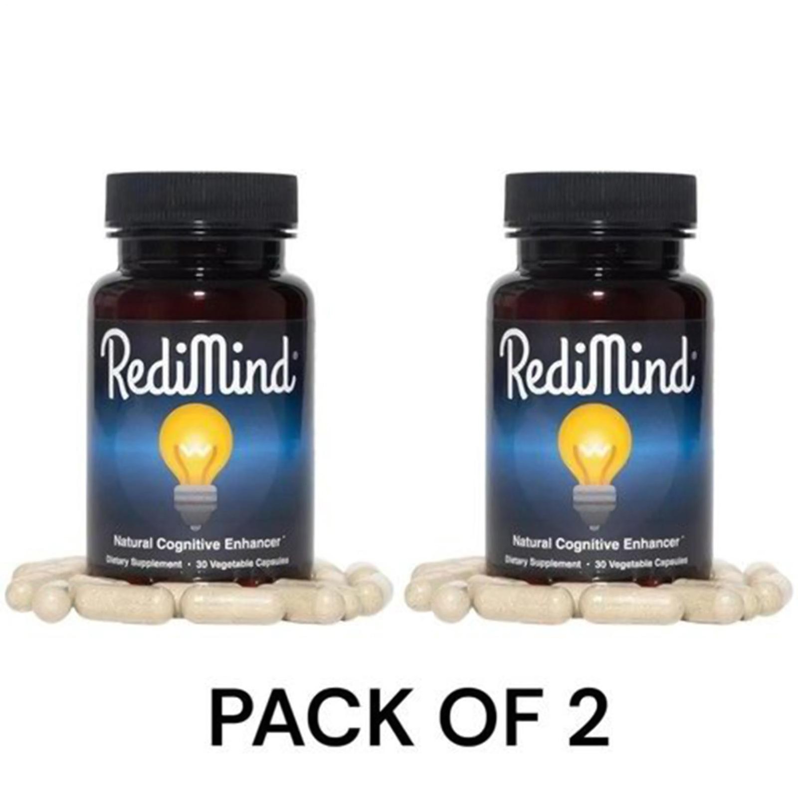 (2 Packs) RediMind Enhancer Cognitive 30 Caps Natural Focus Memory Brain Health