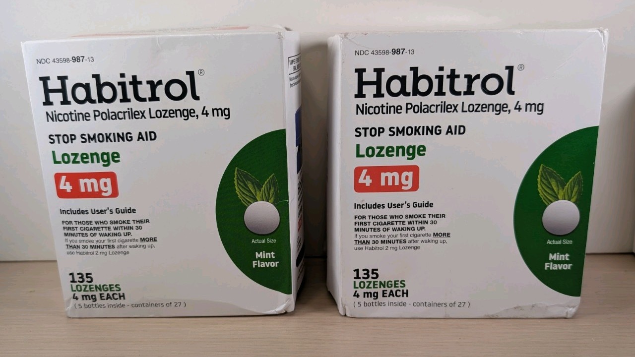 Habitrol Nicotine Lozenges 4 mg Mint Flavor 135 Count set of 2 Boxes Exp 09/26