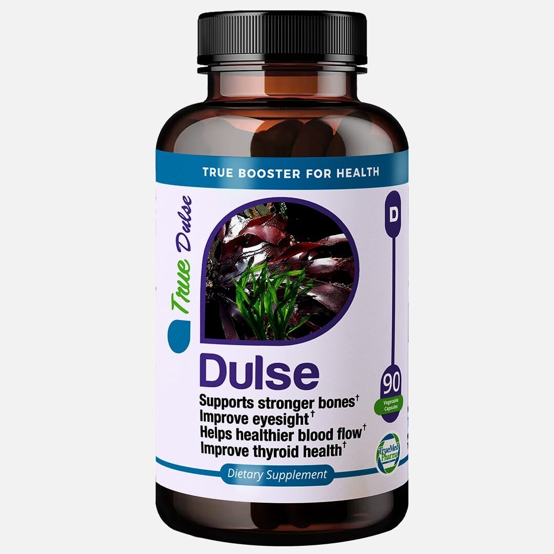 TrueMed Dulse Support Strong Bones Thyroid Health Blood Flow 650 mg 90 Capsules
