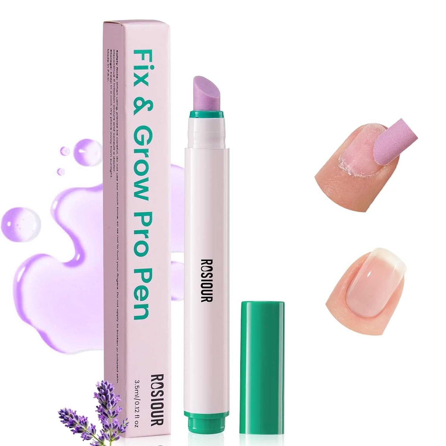 Ceramic Cuticle Oil Pusher Pen -3 in 1 Cuticle Remover Pen for Nails, Nail Care