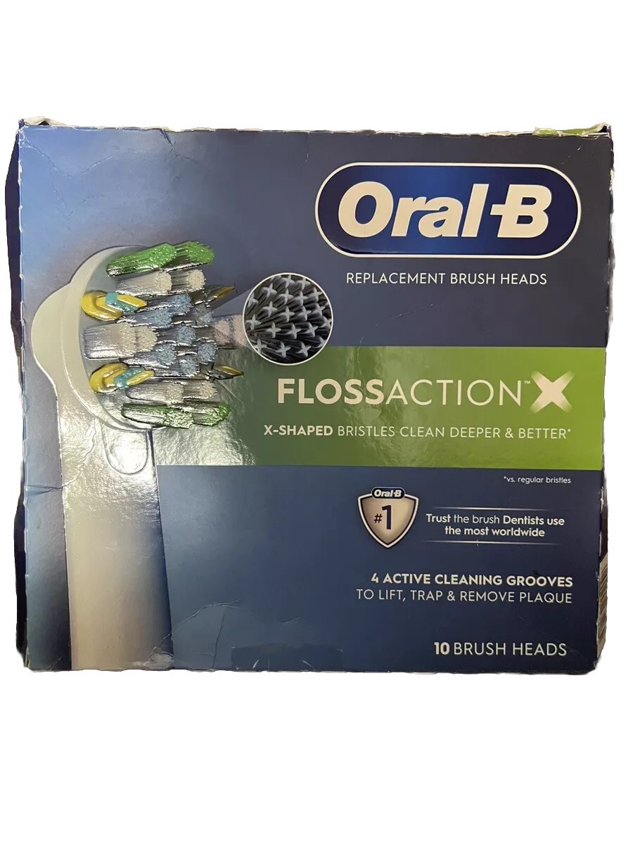 Oral-B Floss Action Electric Toothbrush Replacement Heads Two Pack (Total 20)