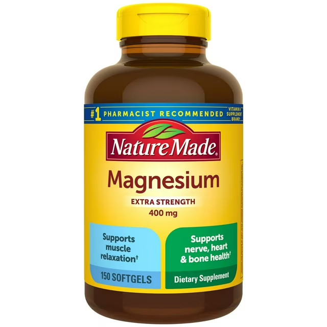 Nature Made Magnesium Oxide 400 mg Softgels 150 Count Extra Strength Supplement