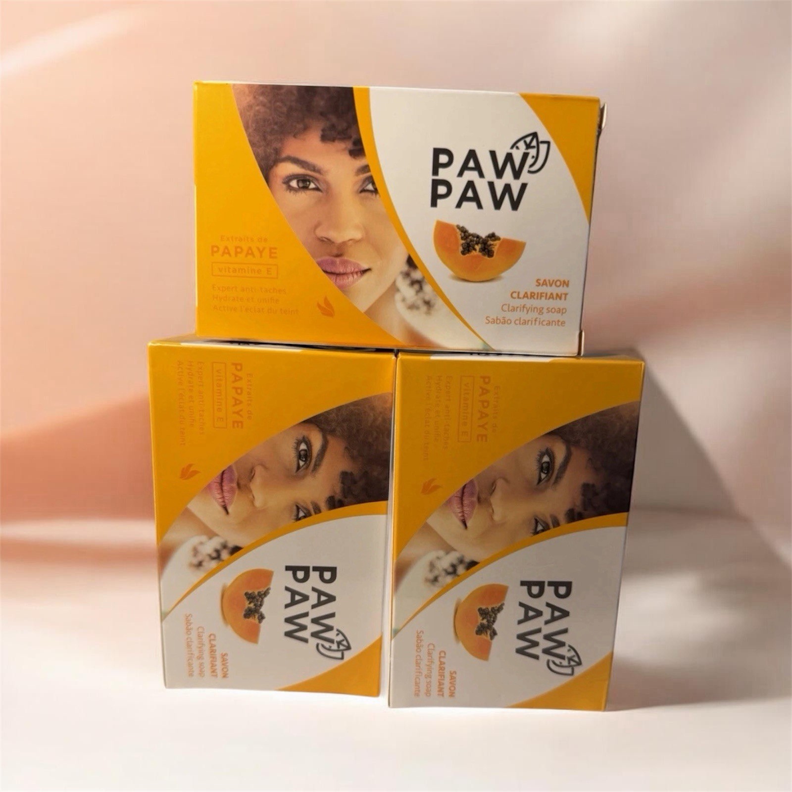 3-Pack Paw Paw Clarifying Soap with Papaya Extract and Vitamin E 180g Each