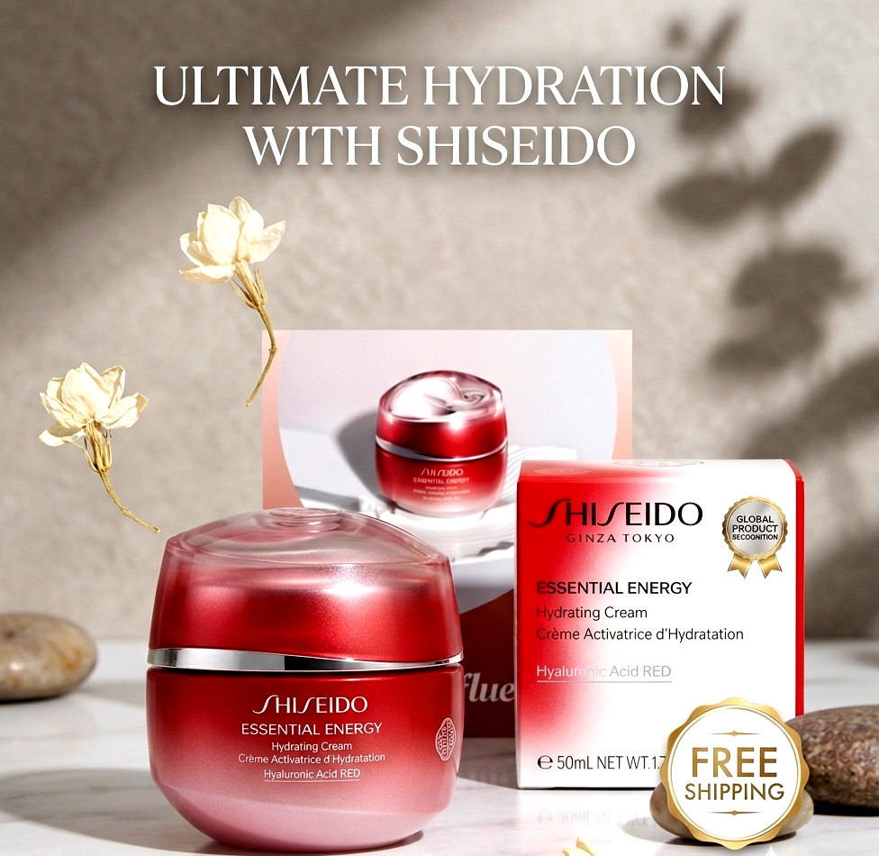 New Shiseido Essential Energy Hydrating Cream 50ml Hyaluronic Moisturizer