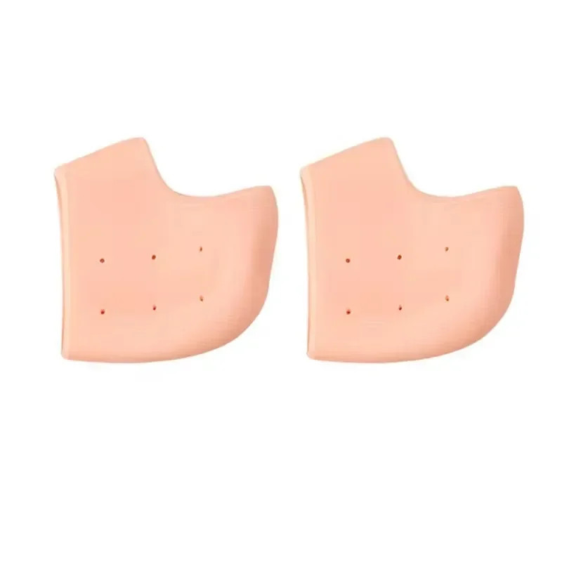1 Pair Silicone Rubber Gel Socks Anti Cracking Liner Heel Socks Elastic Silicon