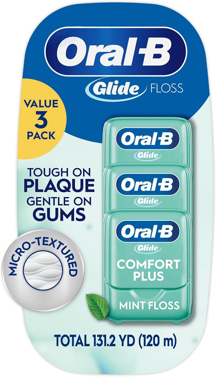 10 LOTS – Oral-B Glide Pro-Health Comfort Plus Dental Floss 3ct, 43.7yd, GENUINE