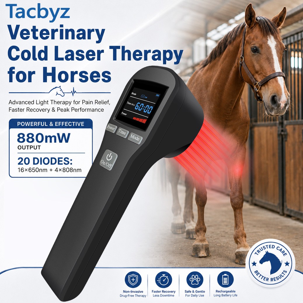 880mW Cold Laser Physiotherapy Device Red Light Therapy for Pain Dog Cat Horse