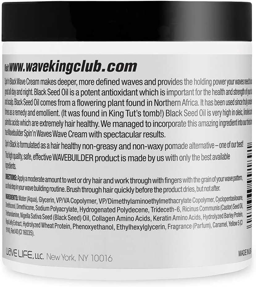 Wave King x Wavebuilder Spin’n Black Black Seed Oil Wave Cream