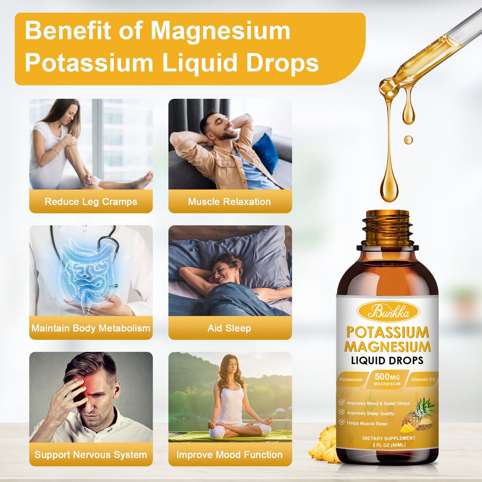 Potassium Magnesium Supplement Liquid – High Absorption Calm Magnesium Complex