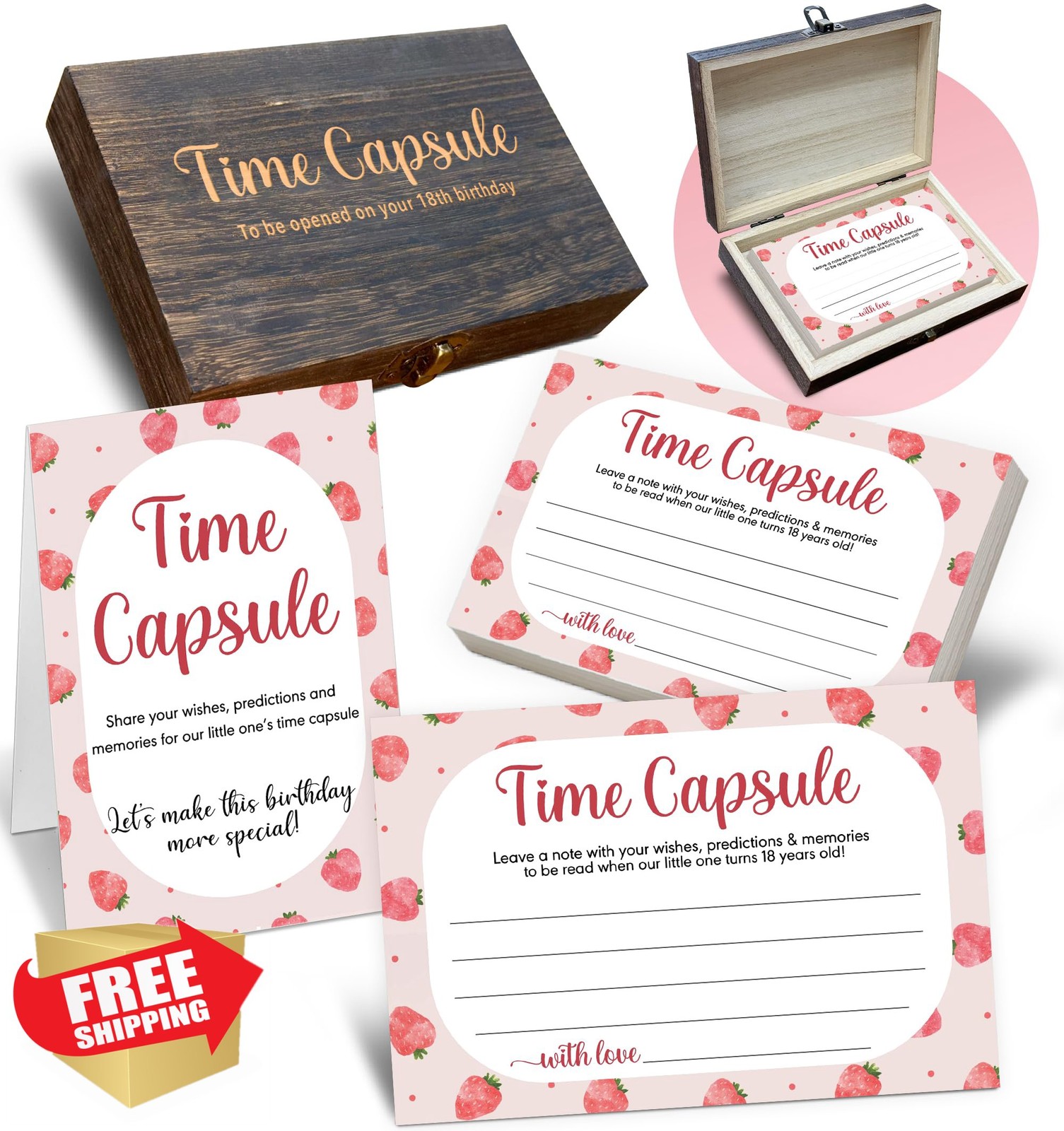 BEZBEX Time Capsule Box Strawberry