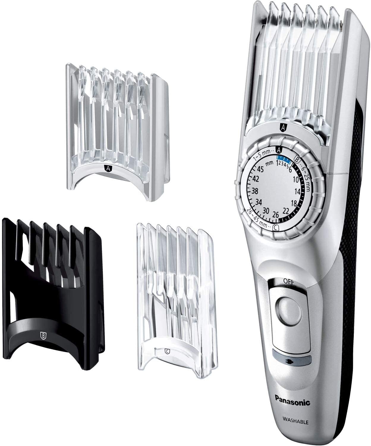 Panasonic ER-GC74-S Men’s gray silver hair cutter for short hair From Japan