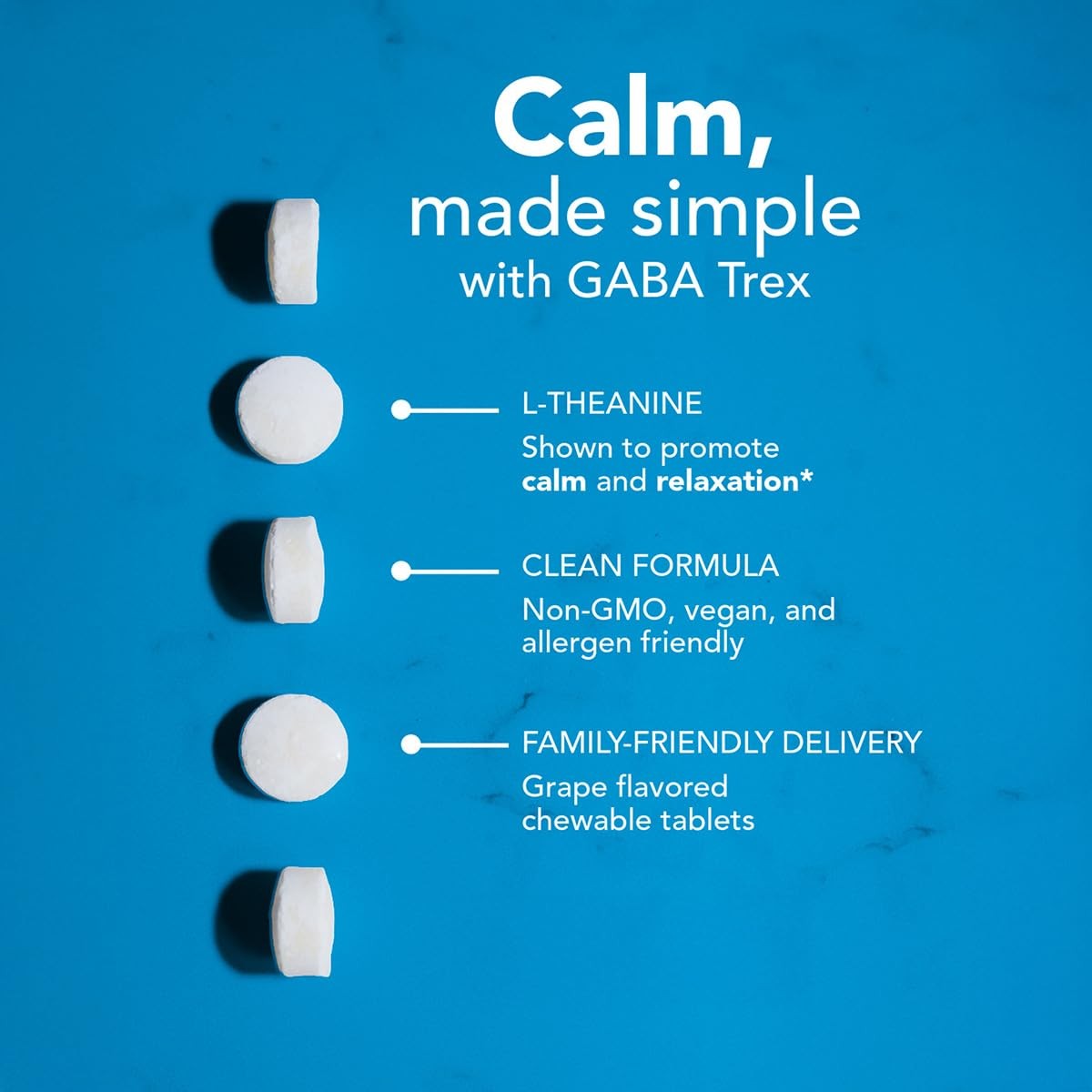 Neuroscience GABA Trex – Chewable GABA & L-Theanine Supplement and Calm Aid f…