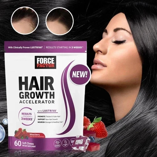 Force Factor Hair Growth Accelerator Soft Chews, Hair Growth Vitamins For Women