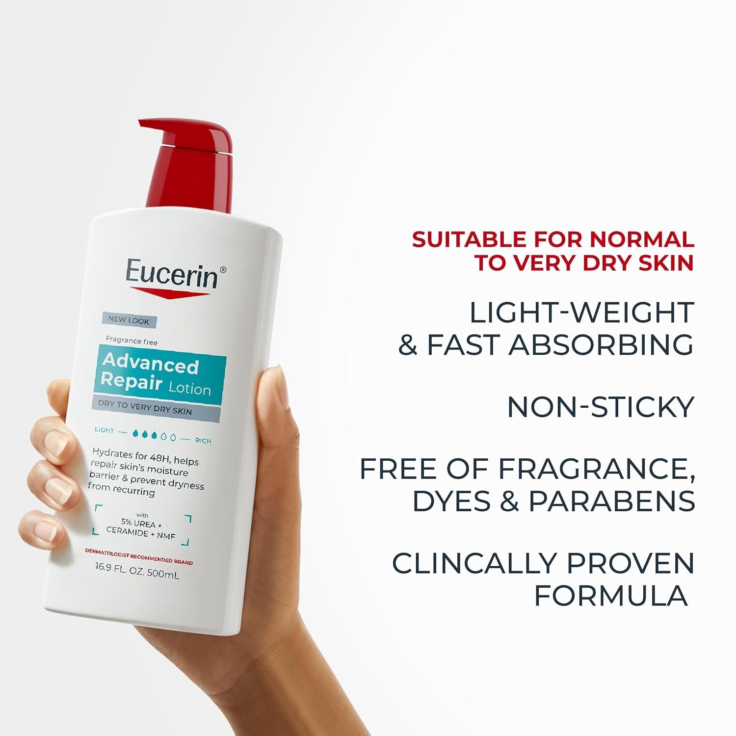Dermatologist-Recommended Advanced Repair Lotion, 16.9 FL OZ – Fragrance Free