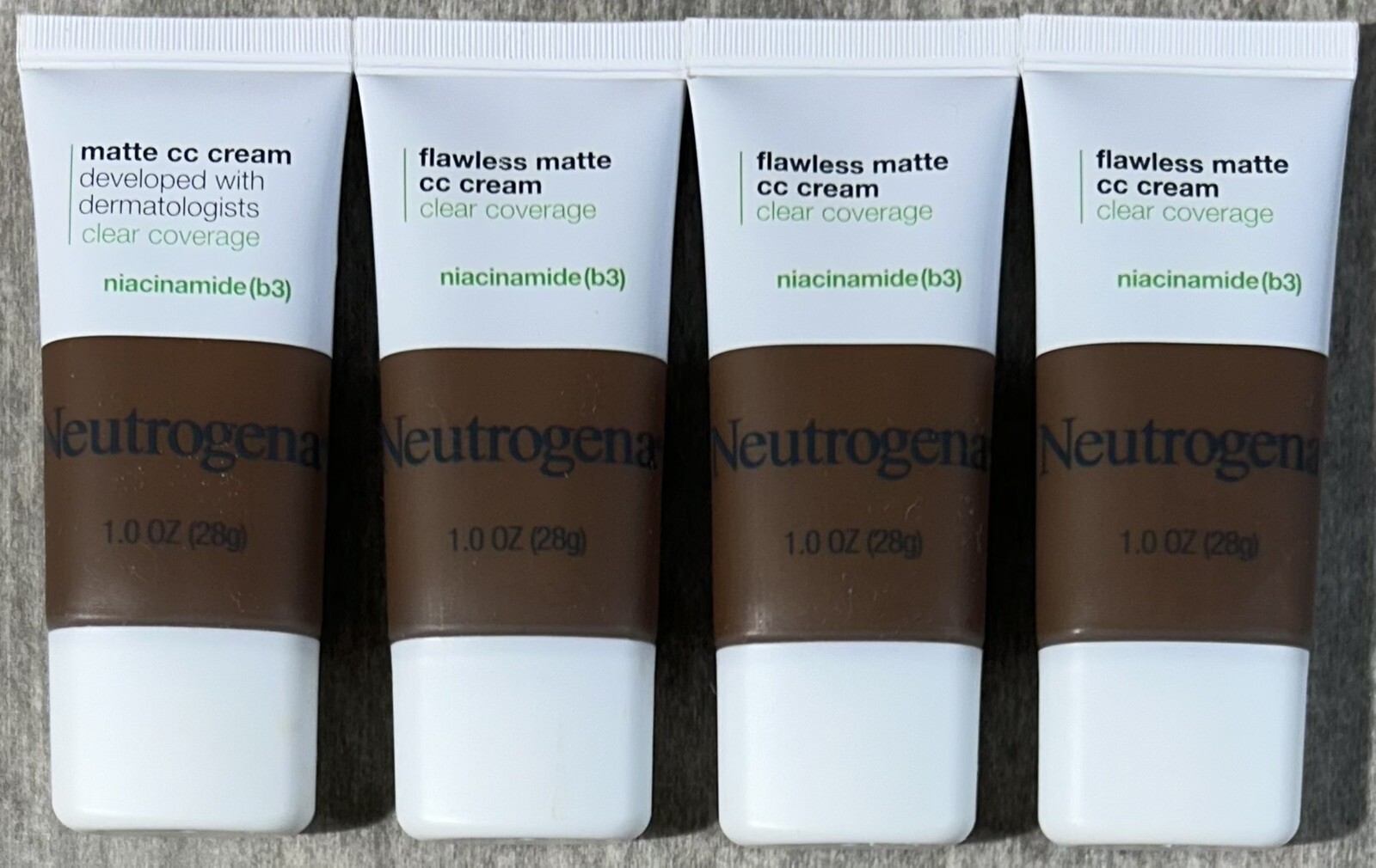 NEUTROGENA Matte CC Cream (Sienna 10.0) W/ Niacinamide (b3) 1.0 Oz NEW x 4