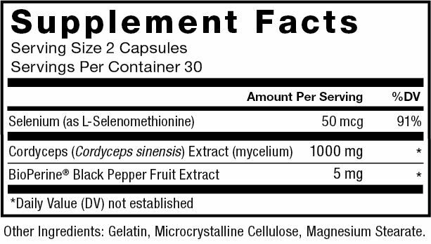 Force Factor Cordyceps 1000 MG, Enhance Endurance and Intensify Desire, 60 Count