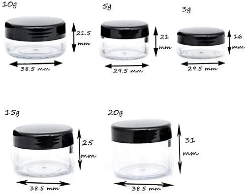 Polypropylene 5 Gram Cosmetic Containers 50Pcs Sample Jars Tiny Makeup Sample Co