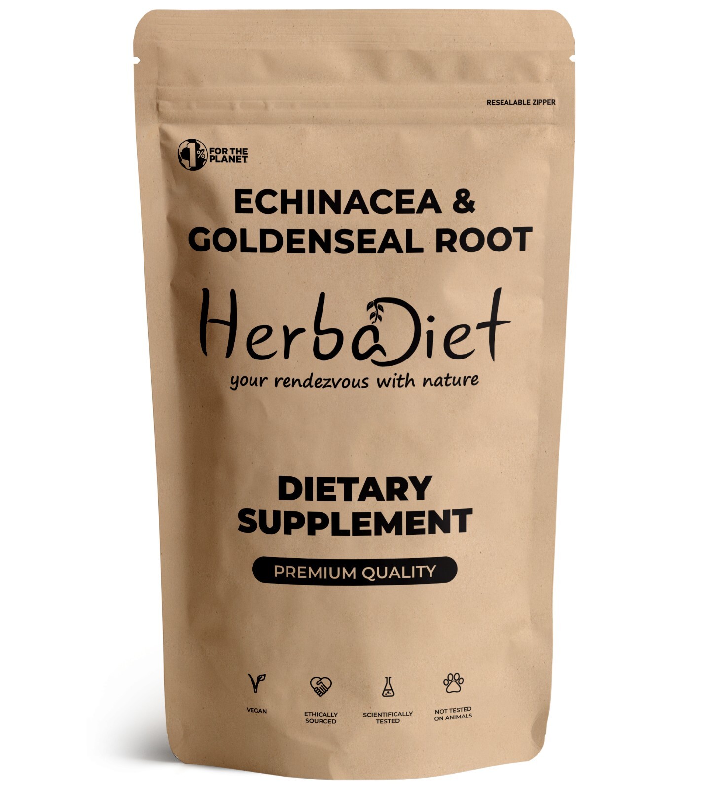 Echinacea & Goldenseal Root Extract Powder Powerful Herbal Immunity Support