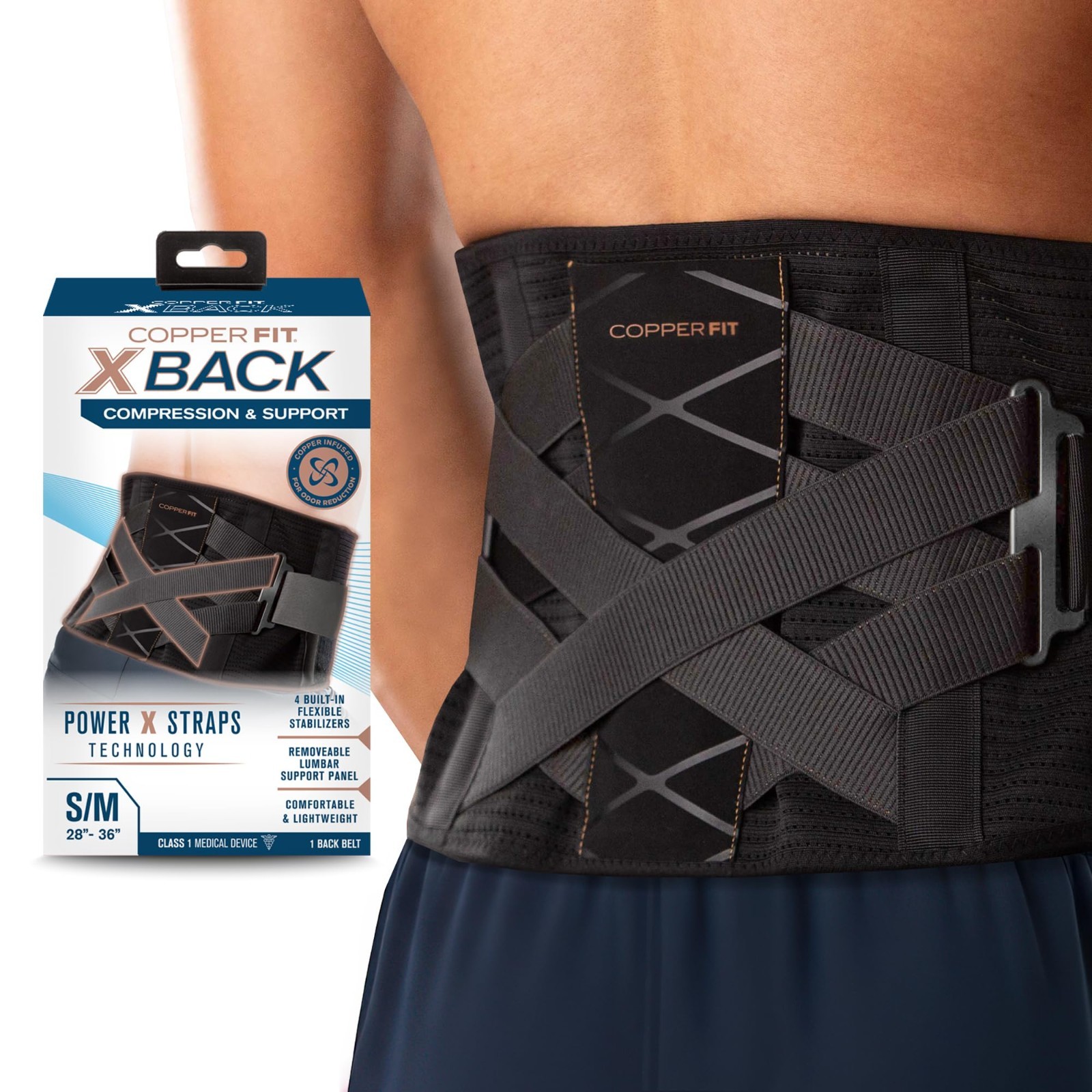 Adjustable Lumbar Support Back Brace for Lower Back Pain Relief, Sciatica & Post