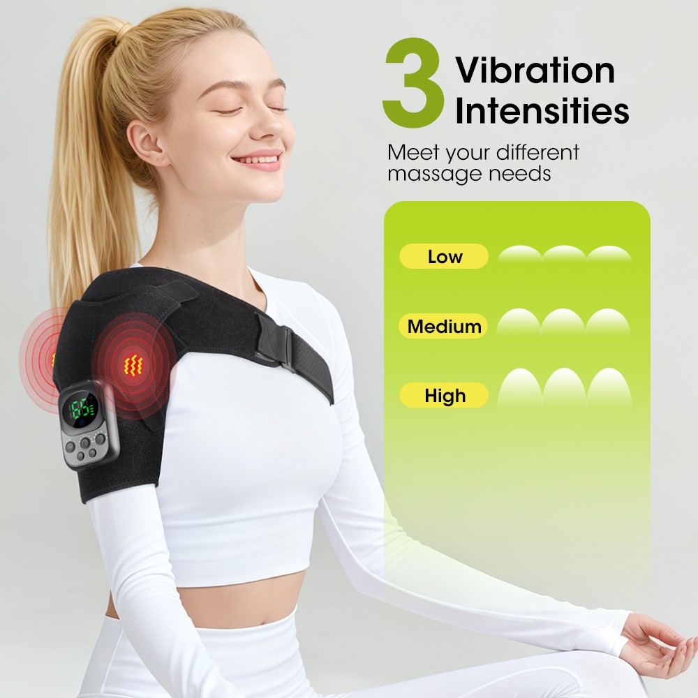 APP Control Wireless Heating Shoulder Brace Belt Adjustable 3-Speed Vibration