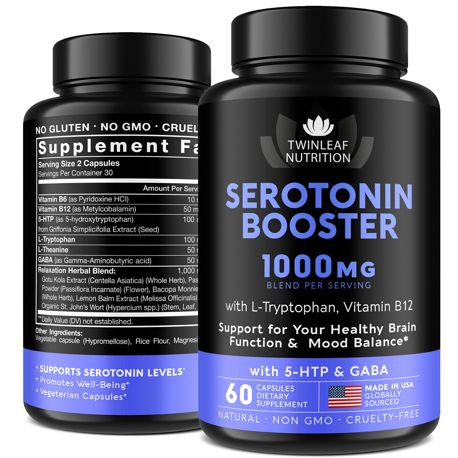 Natural Serotonin Supplement – Made in USA Manganese Serotonin & Cortisol Man…