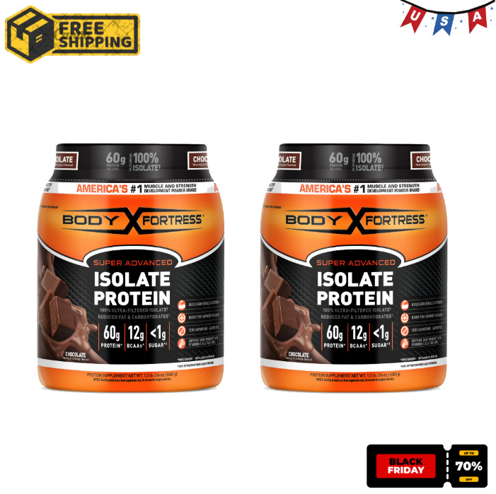 2P Body Fortress Super Advanced 100% Ultra-filtered Isolate Protein Powder Choco