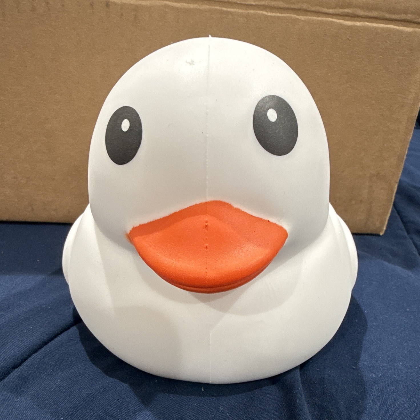 Sunny Days Duck Squeeze Toy Plastic White/Orange/Black Non-Toxic 6 in