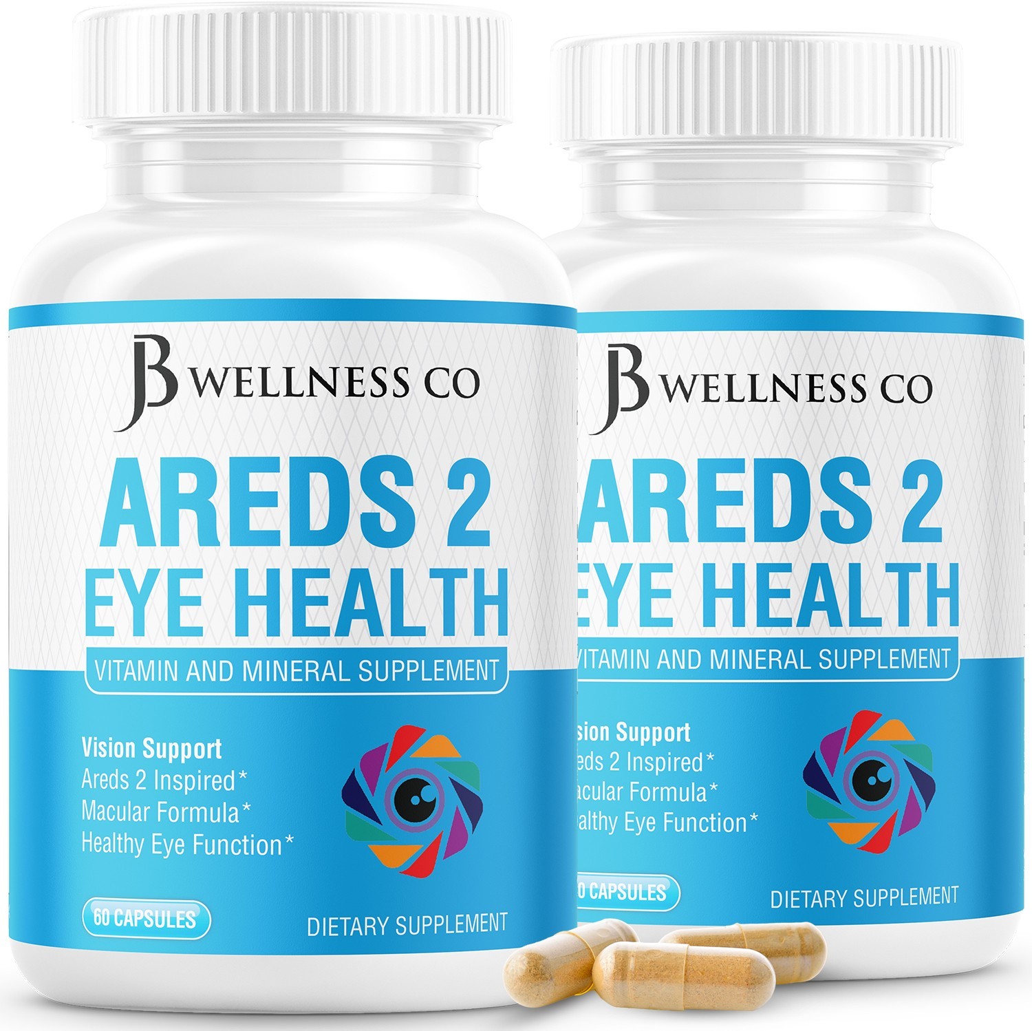 JB Wellness AREDS 2 Eye Vitamin & Mineral Supplement, Contains Lutein, Vitamin C