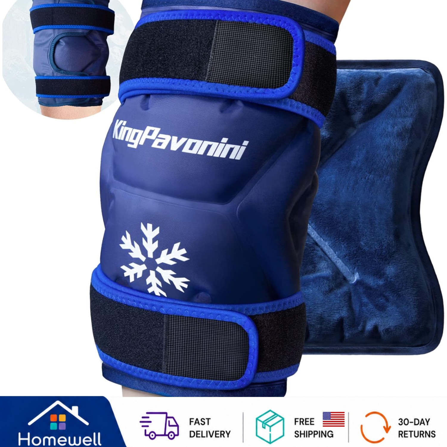 Comfortable XXL Ice Wrap for Comprehensive Knee Coverage – Pain Relief Solution