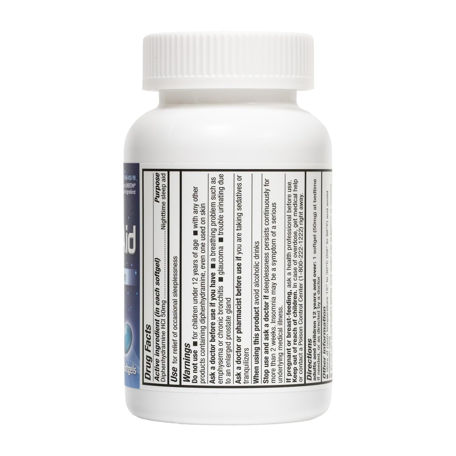 HealthA2Z® Sleep Aid | Diphenhydramine 50mg | 200 200 Count (Pack of 1), Blue