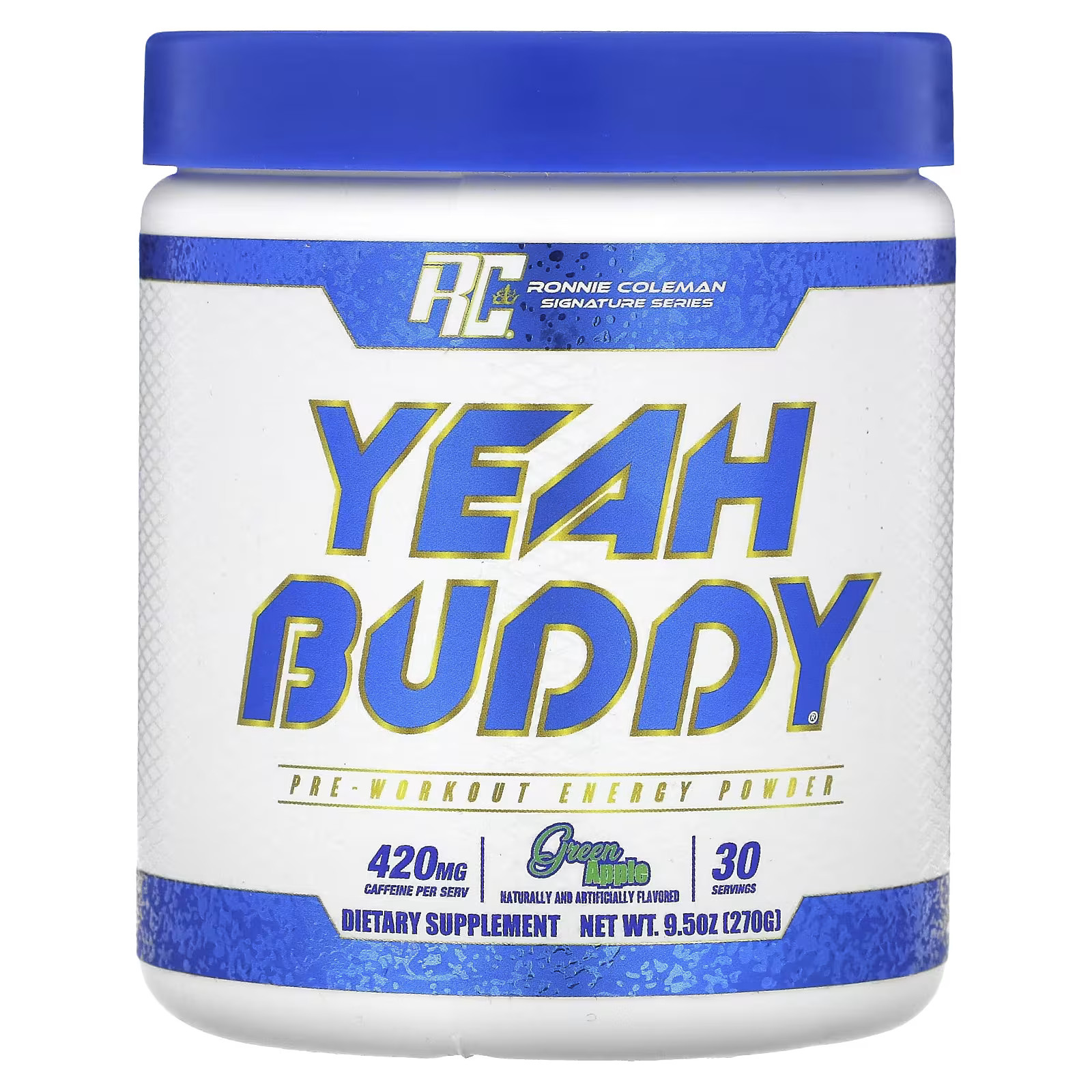 2 X Ronnie Coleman, Signature Series, Yeah Buddy, Pre-Workout Energy Powder, Gre