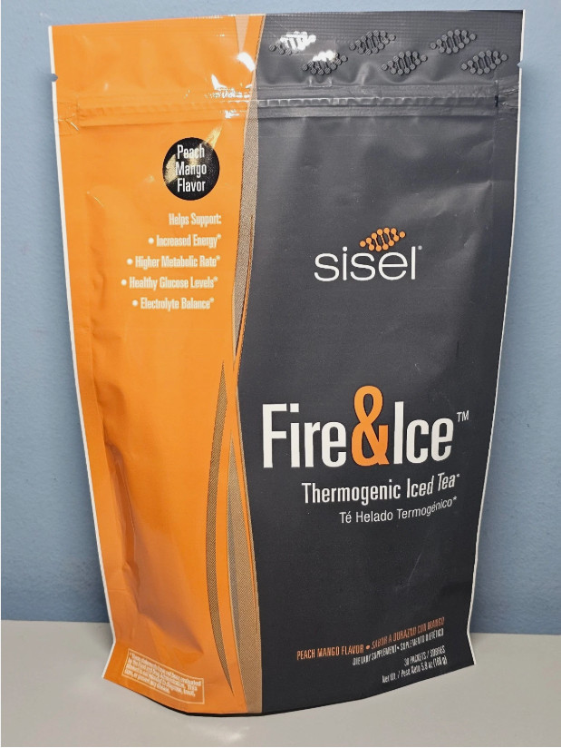 Sisel Fire & Ice Peach Mango Drink Mix Powder 30 Sachets Exp. 2028 – Free Ship