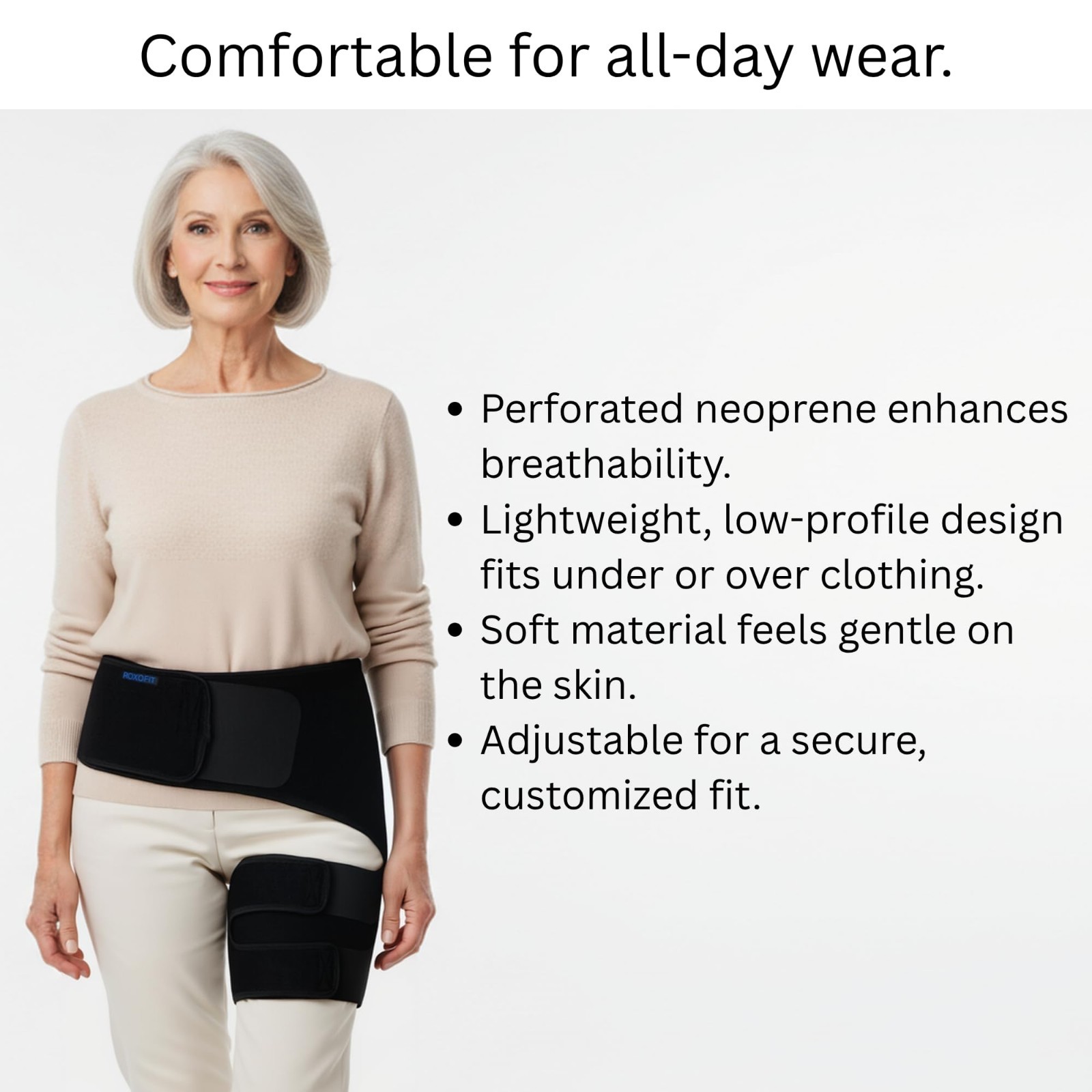 Hip Brace for Sciatica Pain Relief – Compression Support Sleeve for Thigh, Groin