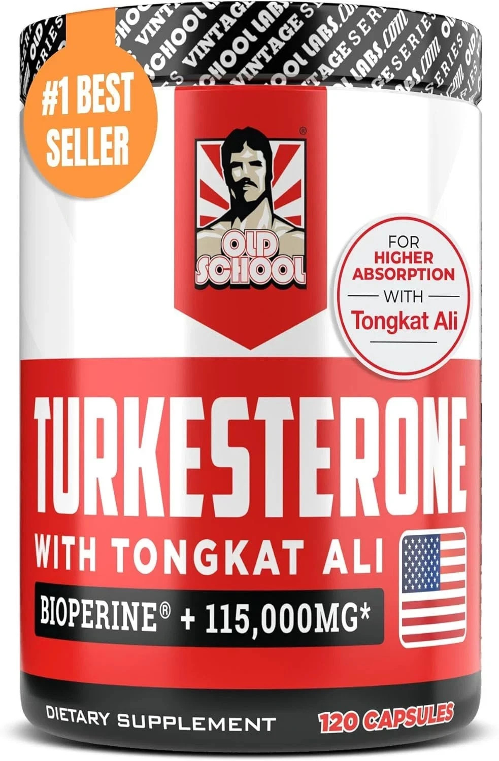 Turkesterone 15,000mg [Max Potency] + BioPerine® for High Absorption Supplement