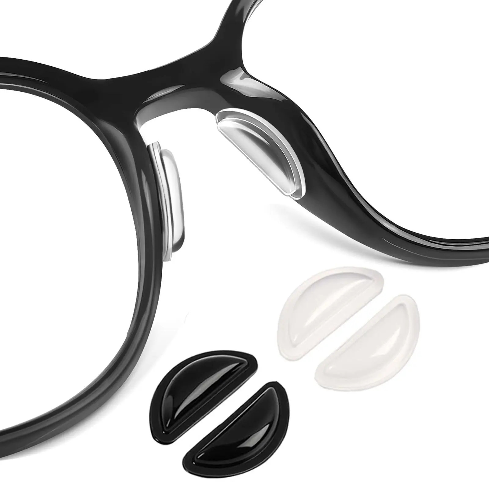 D-Shaped Air Cushion Silicone Anti-Slip Eyeglass Nose Pads Heightened 2.5mm