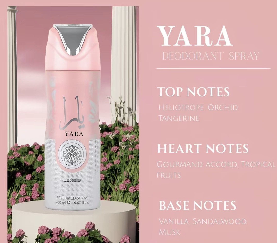 Yara by Lattafa Perfume Spray For Women 6.67 oz New Deodorant Spray