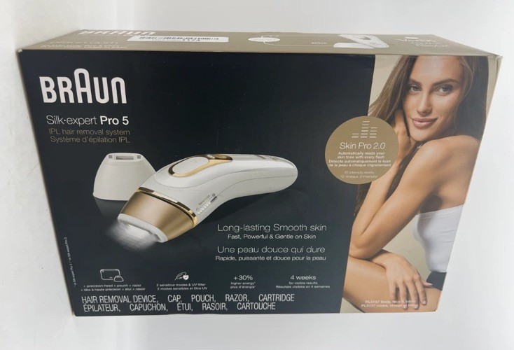 Braun Silk Expert Pro 5 ILP Hair Removal System Gold/White