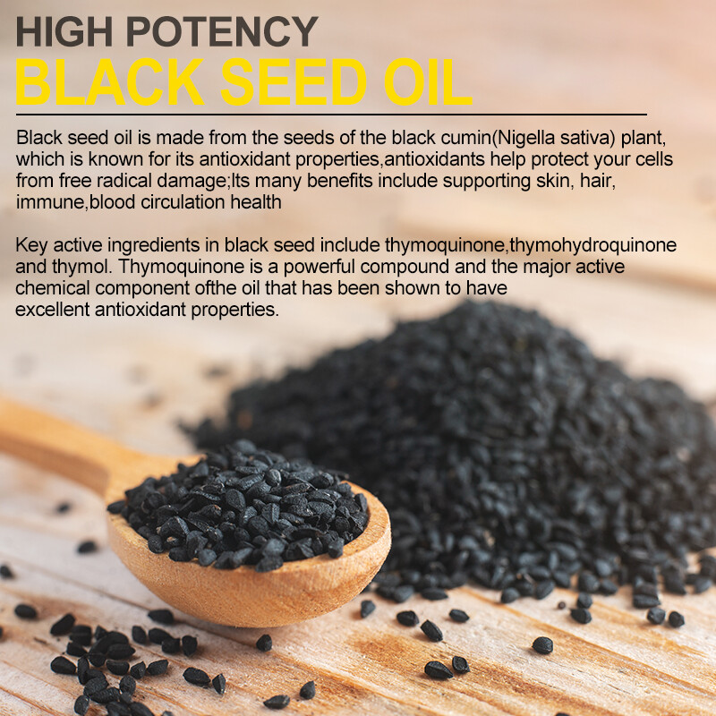 2PC 1000mg Black Seed Oil,Premium Cold Pressed,Non-GMO,Vegan,Premium Black Seed