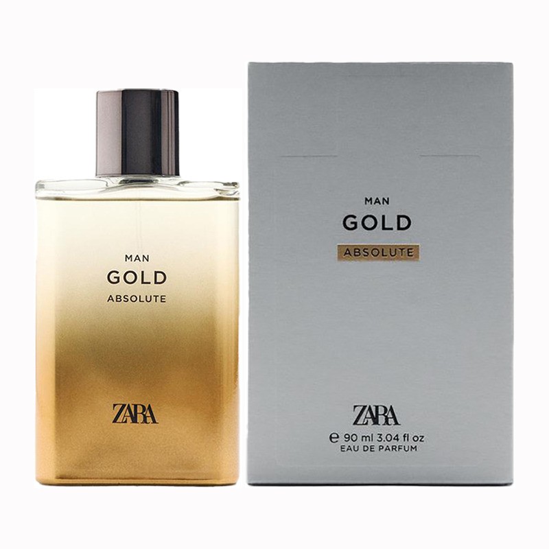 ZARA Gold Absolute Man 3.04 oz (90 ml) EDP Spray Retail Box (Same as Pic)