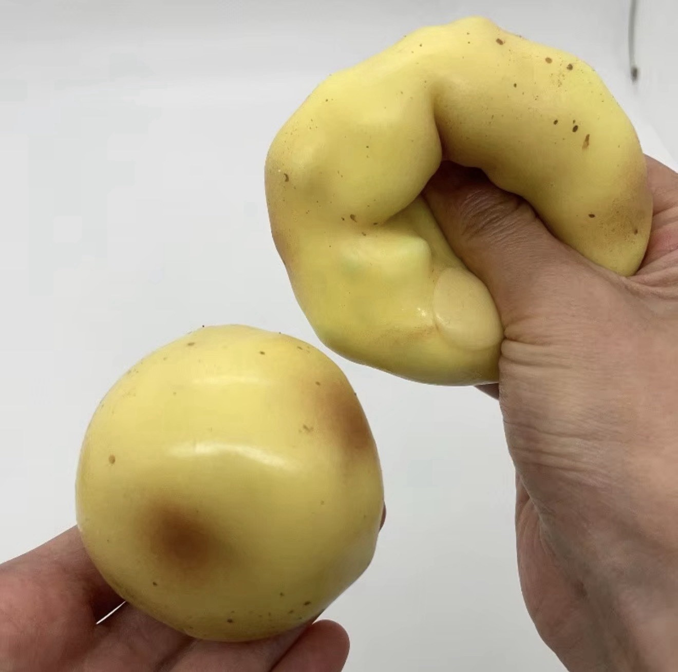 Squishy Crunchy Potato Squeeze Ball Stress Toy, Yellow/Brown,