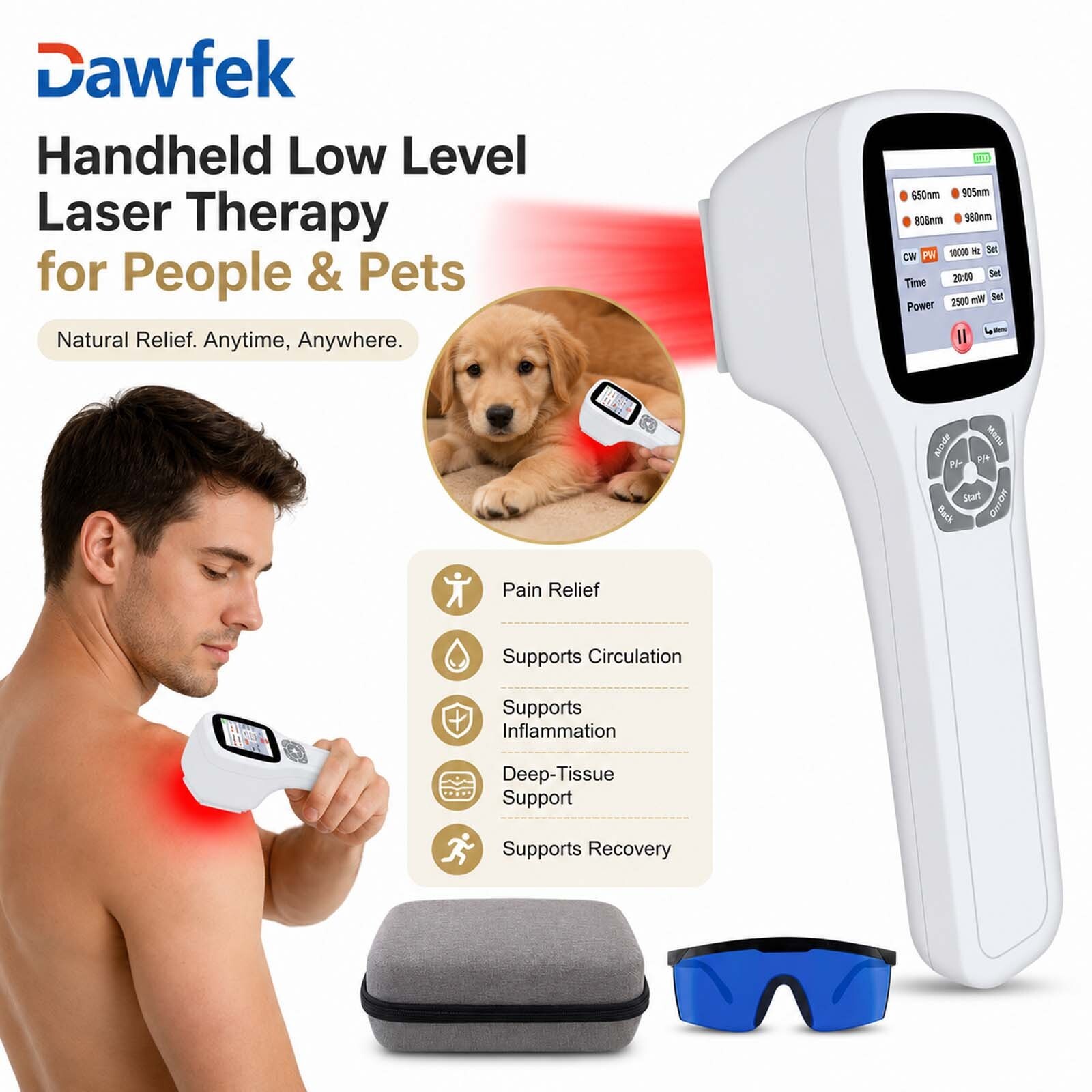 650nm 808nm 905 980nm Laser Therapy Device 25 Diodes for Sports Injury Recovery