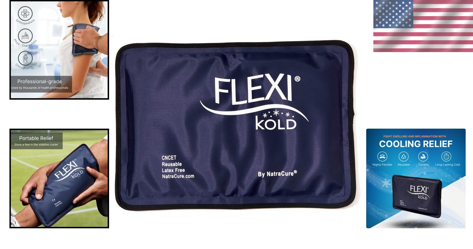 Durable Reusable Ice Pack for Injuries – Flexible Cold Compress 7.5” x 11.5”