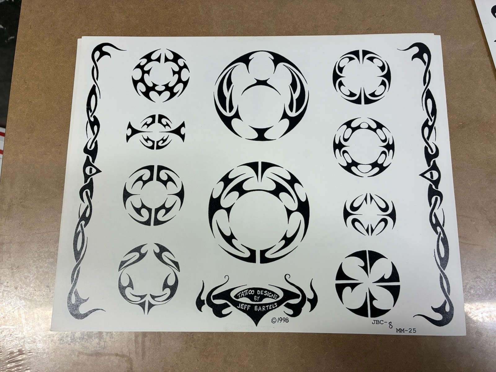 Tattoo Flash Single Sheet Print by Jeff Bartels Traditional Style 11” X 14” Jbc8
