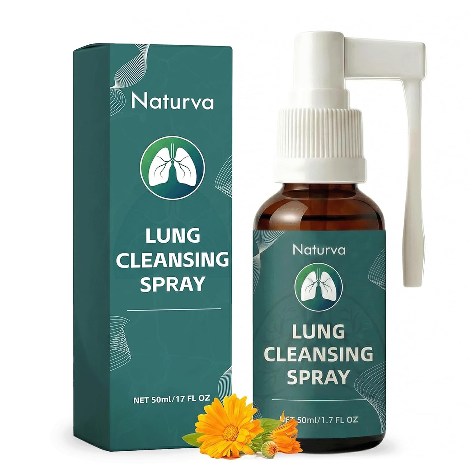 Calendula Leaf Extract Lung Cleansing Spray Herbal Detox for Lung Health