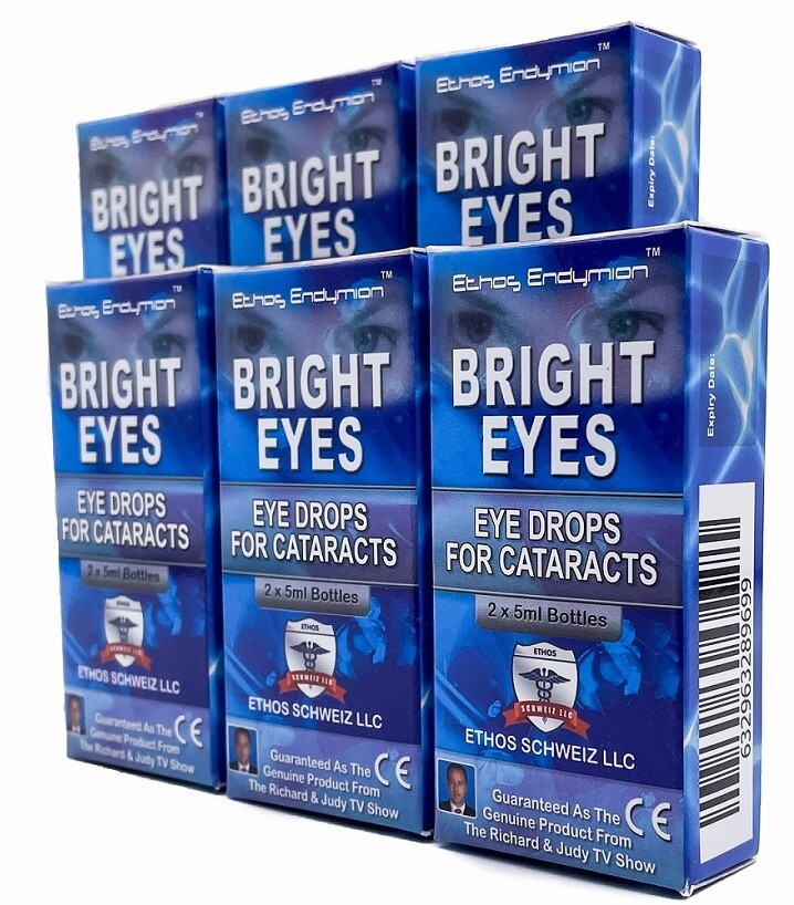 Cataract Eye Drops NAC Ethos Bright Eyes 6 x Boxes 60ml UK Best Seller